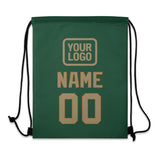 Custom Green Light Khaki Drawstring Bag