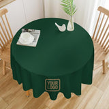 Custom Green Light Khaki Round Table Cloth