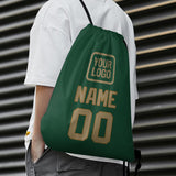 Custom Green Light Khaki Drawstring Bag