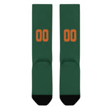 Custom Green Orange Knee-High Sock