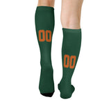 Custom Green Orange Knee-High Sock