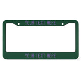 Custom Green Light Purple License Plate Frame