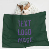Custom Green Light Purple Pet Blanket