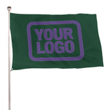 Custom Green Light Purple Flag