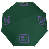 Custom Green Light Purple Automatic Umbrella