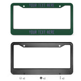 Custom Green Light Purple License Plate Frame
