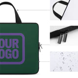 Custom Green Light Purple Laptop Bag