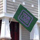 Custom Green Light Purple Flag