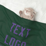 Custom Green Light Purple Pet Blanket