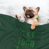 Custom Green Emerald Green Pet Blanket