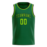 Custom Green & Emerald Green Colors Design Sports Basketball Jersey