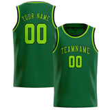 Custom Green & Emerald Green Colors Design Sports Basketball Jersey