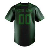 Custom Green & Emerald Green Colors Design Sports Baseball Jersey