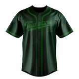 Custom Green & Emerald Green Colors Design Sports Baseball Jersey