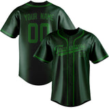 Custom Green & Emerald Green Colors Design Sports Baseball Jersey