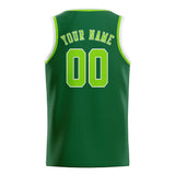 Custom Green & Emerald Green Colors Design Sports Basketball Jersey