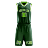 Custom Green Emerald Green Basketball Set