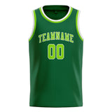 Custom Green & Emerald Green Colors Design Sports Basketball Jersey