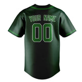 Custom Green & Emerald Green Colors Design Sports Baseball Jersey