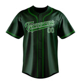 Custom Green & Emerald Green Colors Design Sports Baseball Jersey