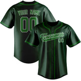 Custom Green & Emerald Green Colors Design Sports Baseball Jersey