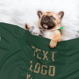 Custom Green Light Khaki Pet Blanket