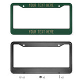Custom Green Light Khaki License Plate Frame