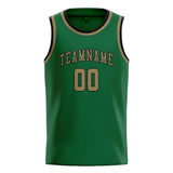 Custom Green & Light Khaki Colors Design Sports Basketball Jersey