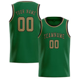 Custom Green & Light Khaki Colors Design Sports Basketball Jersey