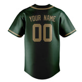 Custom Green & Light Khaki Colors Design Sports Baseball Jersey