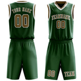 Custom Green Light Khaki Basketball Set