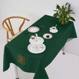 Custom Green Light Khaki Square Table Cloth