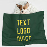 Custom Green Light Yellow Pet Blanket
