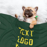 Custom Green Light Yellow Pet Blanket