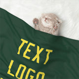 Custom Green Light Yellow Pet Blanket
