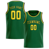 Custom Green & Light Yellow Colors Design Sports Basketball Jersey