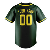 Custom Green & Light Yellow Colors Design Sports Baseball Jersey