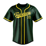 Custom Green & Light Yellow Colors Design Sports Baseball Jersey