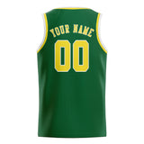 Custom Green & Light Yellow Colors Design Sports Basketball Jersey