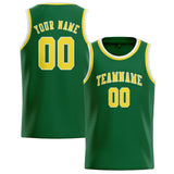 Custom Green & Light Yellow Colors Design Sports Basketball Jersey