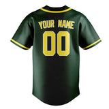 Custom Green & Light Yellow Colors Design Sports Baseball Jersey