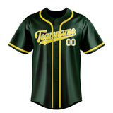 Custom Green & Light Yellow Colors Design Sports Baseball Jersey