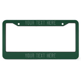 Custom Green Blue Green License Plate Frame