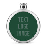 Custom Green Blue Green Hip Flask