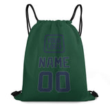 Custom Green Blue Drawstring Bag