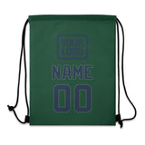 Custom Green Blue Drawstring Bag