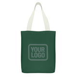 Custom Green Blue Canvas Tote Bag