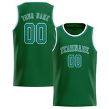 Custom Green & Blue Green Colors Design Sports Basketball Jersey