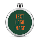 Custom Green Orange Hip Flask