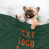 Custom Green Orange Pet Blanket